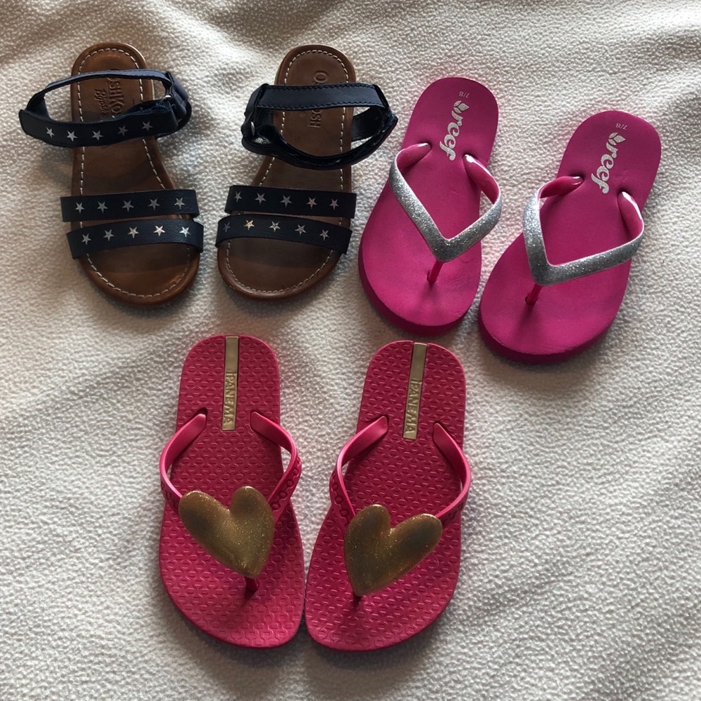Girls Toddler Size 7-8 Sandal Lot
